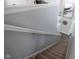 Carpeted staircase with white railing, leading from the upper level of the home at 17696 Arryne E Dr, Noblesville, IN 46062