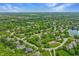 Lush neighborhood with mature trees and well-kept homes; aerial view captures the community's peaceful ambiance at 2055 Mulsanne Dr, Zionsville, IN 46077