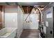Unfinished basement with utility access, including furnace and water lines at 2740 Pawnee Dr, Indianapolis, IN 46229