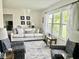 Inviting living room with modern furniture, large windows, and stylish decor at 310 Styleline Dr, Mooresville, IN 46158