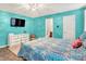 Spacious and bright primary bedroom features a double bed, ensuite bathroom, and ample closet space at 3214 Limber Pine Dr, Whiteland, IN 46184