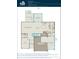 First floor plan of a home showcasing the kitchen, gathering room, flex room, and garage at 3226 Promenade Way, Brownsburg, IN 46112
