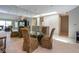 Spacious dining area with tile floors and a view into the living room at 3430 Bay Road South Dr, Indianapolis, IN 46240