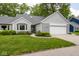 Charming home with a well-manicured lawn, attached garage, and lovely landscaping at 3430 Bay Road South Dr, Indianapolis, IN 46240
