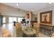 Open concept living space with lake views and a seamless flow between rooms at 3430 Bay Road South Dr, Indianapolis, IN 46240