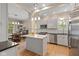 Bright kitchen features white cabinets, stainless steel appliances, and a center island with a white countertop at 3614 Guilford Ave, Indianapolis, IN 46205