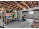 Unfinished basement featuring concrete floor and exposed ceiling at 405 N Drexel Ave, Indianapolis, IN 46201