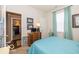 Well-lit bedroom featuring tasteful furnishings, comfortable bed, and calming ambiance at 5410 Brassie Dr, Indianapolis, IN 46235