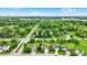 A picturesque neighborhood unfolds with tree-lined streets and well-maintained homes under a serene sky at 5523 Gainesway Dr, Greenwood, IN 46142