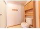 Well-maintained bathroom featuring a toilet, and shower, offering a clean and functional space at 6039 Chinkapin Dr, Columbus, IN 47201