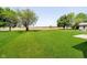 A spacious backyard featuring a well-manicured lawn and surrounding trees at 6212 N Woods Edge Dr, McCordsville, IN 46055