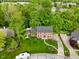 Aerial view of brick home and property at 6567 Kings Ct, Avon, IN 46123