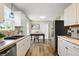 Beautiful kitchen area with a dining table and stainless refrigerator at 813 Stoner Dr, Anderson, IN 46013