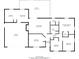 Detailed floor plan showcasing layout of the home, including kitchen, living room, bedrooms, garage, and deck at 8510 E Mcgregor Rd, Indianapolis, IN 46259