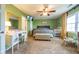 Bright bedroom with neutral carpet and decor, lots of natural light, and ample space at 1084 Lake W Dr, Brownsburg, IN 46112