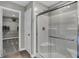 The walk-in shower features a glass door and shower head at 1136 Tansley Ln, Avon, IN 46123