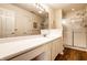 Bathroom with vanity, sink, and shower area, offering a clean and functional space at 11646 Winding Wood Dr, Indianapolis, IN 46235