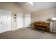 Bedroom features vaulted ceiling, neutral walls, providing a versatile space for personalization at 11646 Winding Wood Dr, Indianapolis, IN 46235