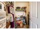 Organized closet filled with various items, maximizing storage space in a home at 11646 Winding Wood Dr, Indianapolis, IN 46235