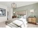 Comfortable main bedroom with a large bed, lamps, and a window with outside view at 11904 Vale St, Indianapolis, IN 46235