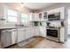 Modern kitchen with stainless steel appliances and ample counter space at 1207 Chestnut St, Columbus, IN 47201