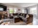 Comfortable living room with a large sectional sofa, stylish rug, and bright windows at 1207 Chestnut St, Columbus, IN 47201