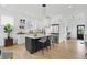 Modern kitchen featuring a center island with seating, sleek appliances, and white cabinetry with great light at 1231 Marlowe Ave, Indianapolis, IN 46202