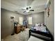 Bedroom with fun LED lighting, a desk, and carpeted floors at 1570 S Harriet St, Martinsville, IN 46151