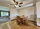 Inviting dining room with hardwood flooring offering seamless flow into the adjacent living area at 1570 S Harriet St, Martinsville, IN 46151