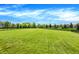 Expansive green backyard enclosed by a black fence, offering ample space for outdoor activities and privacy at 15717 Hush Hickory, Westfield, IN 46074