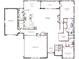 Detailed floor plan showcasing the layout, including the kitchen, rooms, and garage at 1713 Deer Creek Way, Columbus, IN 47201