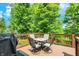 Outdoor deck with a table and chairs set creating an inviting outdoor dining and gathering space at 1860 Red Fox E Ct, Martinsville, IN 46151