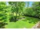 Expansive backyard featuring well-maintained lawn and shade trees at 1860 Red Fox E Ct, Martinsville, IN 46151