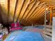 Attic space with exposed wooden beams and various furniture items, providing versatile storage or conversion potential at 19702 Centennial Rd, Sheridan, IN 46069