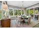Sunlit dining room with large windows, stylish chandelier, and elegant decor at 20400 Chatham Hills Blvd, Westfield, IN 46074