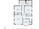 Detailed floor plan showing the layout of the second floor and its room dimensions at 2134 N Alabama St, Indianapolis, IN 46202