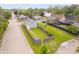 Drone shot exhibiting backyard, fences, and playground, illustrating outdoor living and recreational opportunities at 2230 Pleasant St, Indianapolis, IN 46203