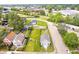 Aerial view of residential area showcasing houses with well-manicured yards and neighborhood streets at 2230 Pleasant St, Indianapolis, IN 46203
