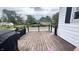 Spacious wood deck with modern black railings, perfect for outdoor entertaining at 3324 S Walnut St, Muncie, IN 47302