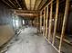 Interior view of unfinished home; awaiting renovation with exposed framework at 528 N Dearborn St, Indianapolis, IN 46201