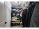 Walk-in closet with storage shelves, hanging rods, and lots of space for clothes and accessories at 5824 W Commonview Dr, McCordsville, IN 46055