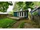 Backyard with wooden deck and ample grass at 631 Prospect St, Indianapolis, IN 46203