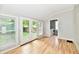 Bright living room with hardwood floors, French doors, and natural light at 631 Prospect St, Indianapolis, IN 46203