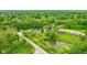 Aerial view of neighborhood homes with mature trees, green lawns, and small pond at 6462 Wings Ct, Brownsburg, IN 46112