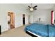 Large main bedroom with vaulted ceiling, plush carpeting, and plenty of closet space at 7604 Cloudy Ct, Camby, IN 46113