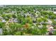 Aerial view of a residential neighborhood with tree-lined streets and well-maintained homes shows community charm at 7835 E 50Th St, Indianapolis, IN 46226