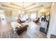Spacious living room showcasing hardwood floors, a fireplace, and an open layout at 7895 E 175 N, Franklin, IN 46131