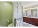 Bathroom showcasing the double sink vanity with separate water closet at 9311 Windrift Way, Zionsville, IN 46077