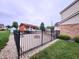 Fenced backyard with a fire pit, and pergola at 1026 Summer Way Dr, Shelbyville, IN 46176