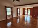 Spacious living room with hardwood floors and lots of natural light at 1026 Summer Way Dr, Shelbyville, IN 46176
